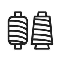 Spools of Thread Line Icon vector