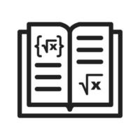 Math Book I Line Icon vector