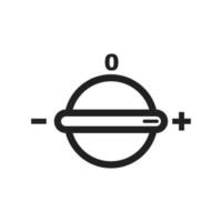 Temperature Knob Line Icon vector