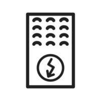 Electric Furnace Line Icon vector