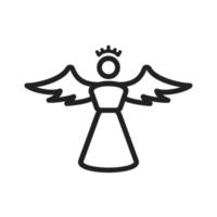 Angel Line Icon vector