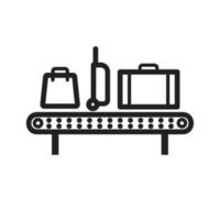 Luggage Carousel Line Icon vector