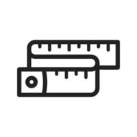 Measuring Tape Line Icon vector