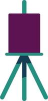 Easel with canvas semi flat color vector object