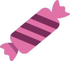 Candy with pink wrapper semi flat color vector object