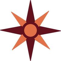 Navigational star semi flat color vector object