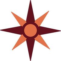 Navigational star semi flat color vector object