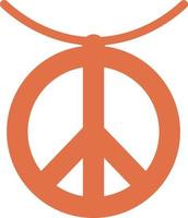 Peace symbol semi flat color vector object