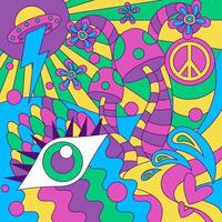 Abstract Psychedelic Background vector