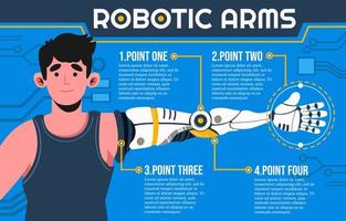 Robotic Arm for People with Disabilities vector