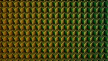 Abstract digital background mad of 3d cubes. Yellow and Green. 3d Rendering. photo