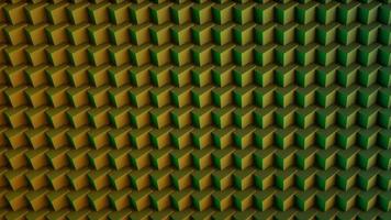 Abstract digital background mad of 3d cubes. Yellow and Green. 3d Rendering. photo