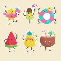 Cute Summer Sticker vector