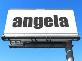 angela word on billboard photo