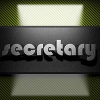 secretary word of iron on carbon photo