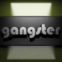 gangster word of iron on carbon photo