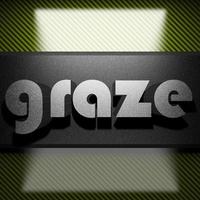 graze word of iron on carbon photo