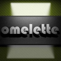omelette word of iron on carbon photo