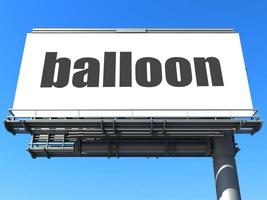 balloon word on billboard photo