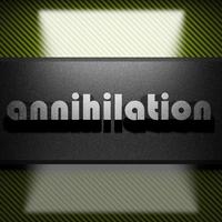 annihilation word of iron on carbon photo