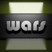 wars word of iron on carbon photo