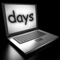 days word on laptop photo