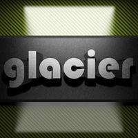 glacier word of iron on carbon photo