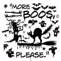 More Boos Please, Illustration, Cute hand drawn doodles vector