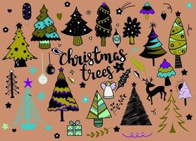 Festive christmas clipart elements collection vector