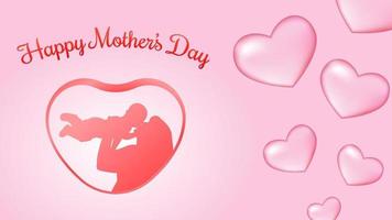 Happy Mother's Day vector illustration. mothers day vector illustration for greeting card, social  media posts.