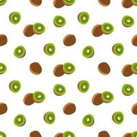 kiwi seamless pattern, Fruity repeat pattern on transparent background. vector