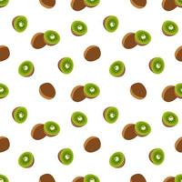 kiwi seamless pattern, Fruity repeat pattern on transparent background. vector