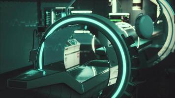 futuristic MRI Magnetic resonance laboratory video