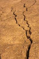 Background gravel surface which is water erosion, cracking and erosion. photo