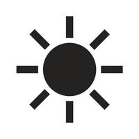 ilustración del icono del sol, clima soleado. vector