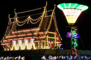 Many lights decorate the church. photo