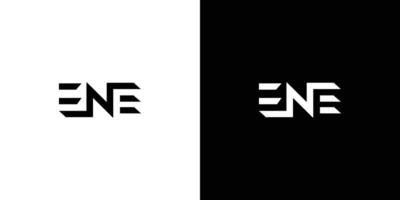 Modern and strong ENE letter initials logo design vector