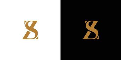 Modern and unique letter ZS initials logo design vector