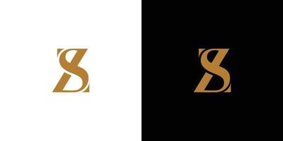 Modern and unique letter ZS initials logo design vector