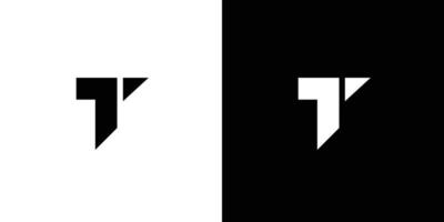 diseño moderno y fuerte del logotipo de las iniciales de la letra t 1 vector