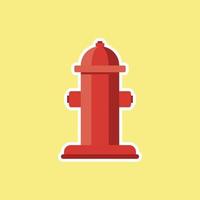 Fire hydrant icon Flat design style. Fire hydrant simple logo. Modern, minimalist icon in stylish colors. Web site page and mobile app design vector element.