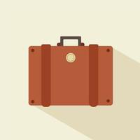 Vintage travel suitcases, Suitcase icon. Flat design style modern vector illustration. Isolated on stylish color background. Flat long shadow icon. Elements in flat design. Tourist elements design.