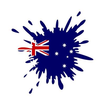 australia flag splash design vector illustration