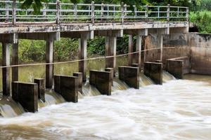 Overflow dam spillways. photo