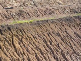Background soil erosion coast. photo