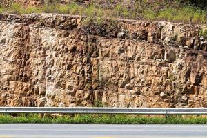 Large cliffs near the road. photo