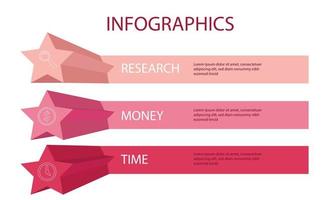 diseño infográfico vectorial con iconos. diagrama de proceso, diagrama de flujo, gráfico de información, infografías para concepto de negocio, banner de presentaciones, diseño de flujo de trabajo. vector