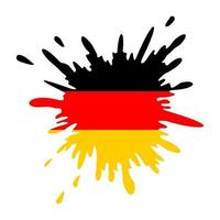 chapotear con la bandera de alemania. bandera de salpicadura vectorial de alemania. se puede utilizar en diseño de portada, fondo de sitio web o publicidad. alemania, germania, deutschland, bandera vector