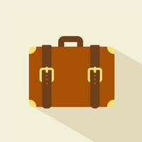 Vintage travel suitcases, Suitcase icon. Flat design style modern vector illustration. Isolated on stylish color background. Flat long shadow icon. Elements in flat design. Tourist elements design.