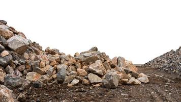 piedras de granito en el suelo. foto